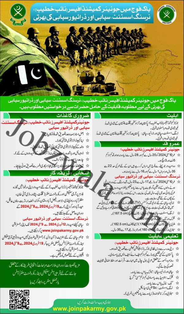 Pak Army Jobs 2024 Online Apply For Male