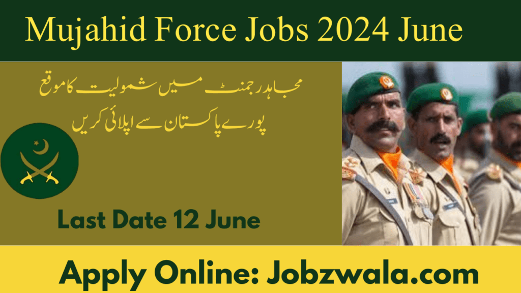 Mujahid Force Regiment Job in Pakistan